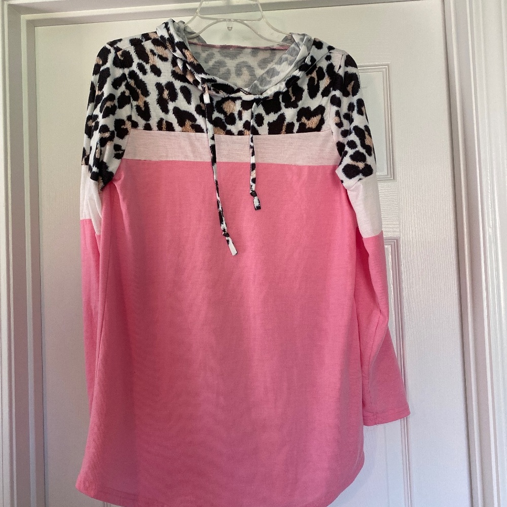 Pink Hood long sleeve shirt